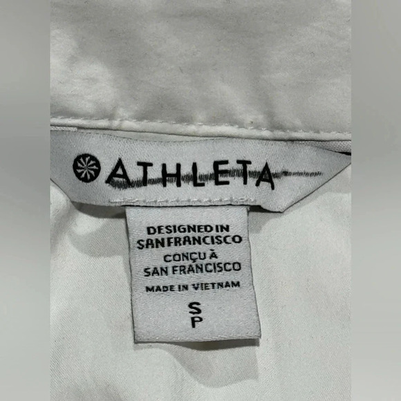 ATHLETA Performance Poplin Dress Small | White #601542 Has Pockets! - Picture 3 of 8